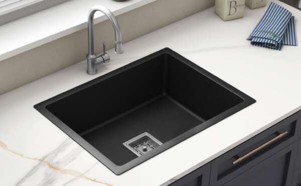 Quartz Single Bowl Kitchen Sink   (24 x 18  inches)