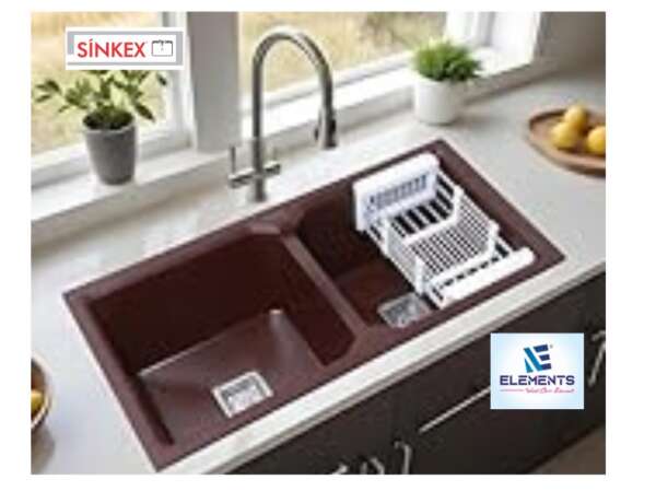 Quartz Double Bowl Kitchen Sink ( 40 x 18 x 8.5 inches)