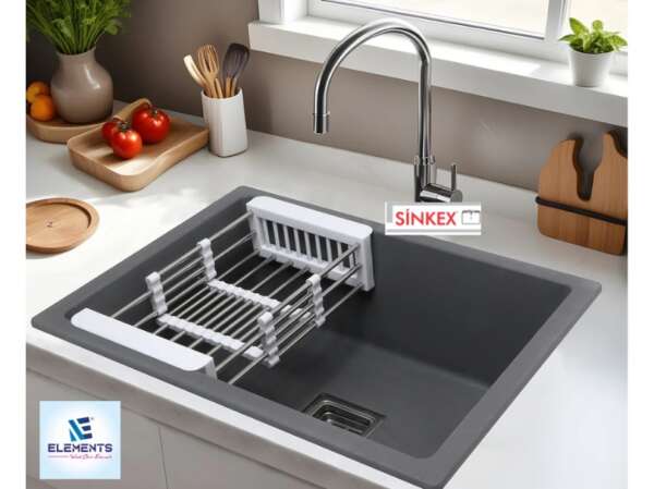 Quartz Single Bowl Kitchen Sink  (24 x 18  inches)