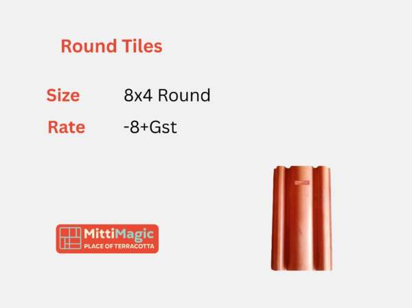Round 8x4 inches
