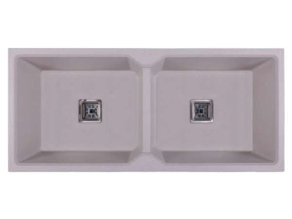 Quartz Double Bowl Kitchen Sink   ( 45x20x19 inches )