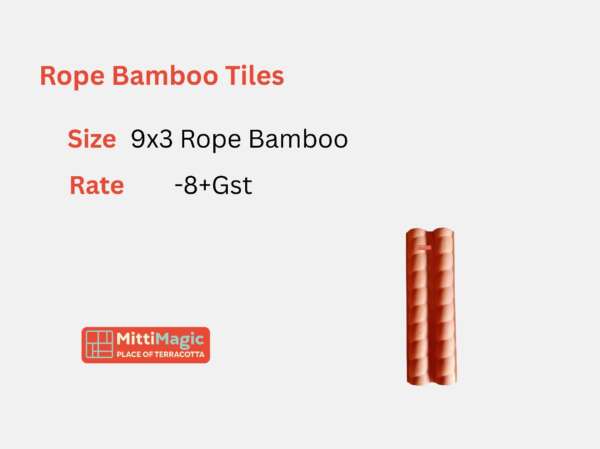 Rope Bamboo  9x3inches