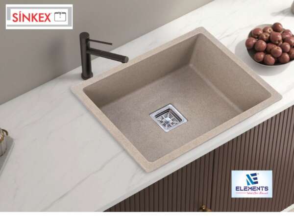 Quartz Single Bowl Kitchen Sink  ( 21 x 18 inches)