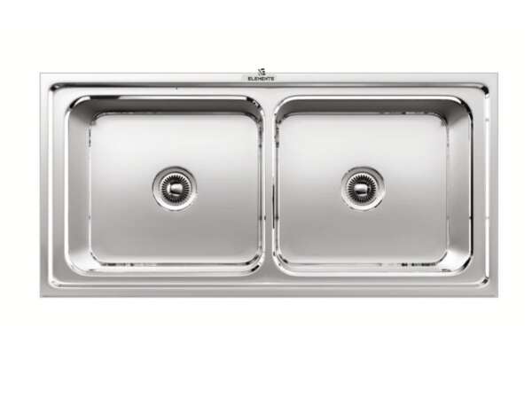 square Double Bowl with Drainboard hydraulic sinks (37x18x8  inches)