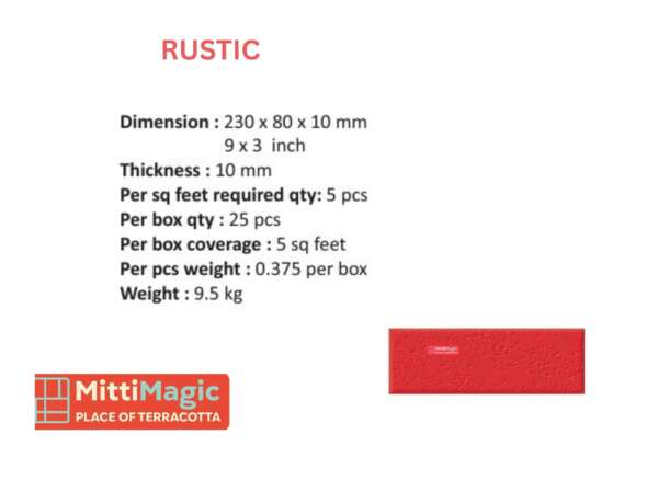 Rustic (9x3 inches)
