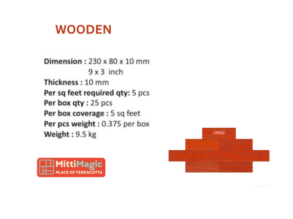 Wooden (9x3 inches)