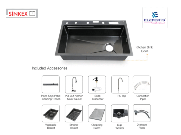 Opera Smart Kitchen Sink (30 x 20x 9 Inches)